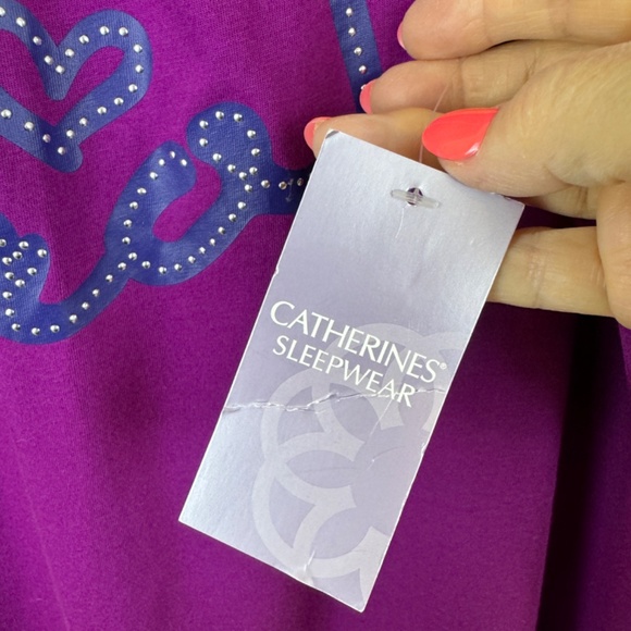 CATHERINES SLEEPWEAR Wine Color Top Ciao NWT / Plus 4X 30 - 32W - Picture 11 of 13